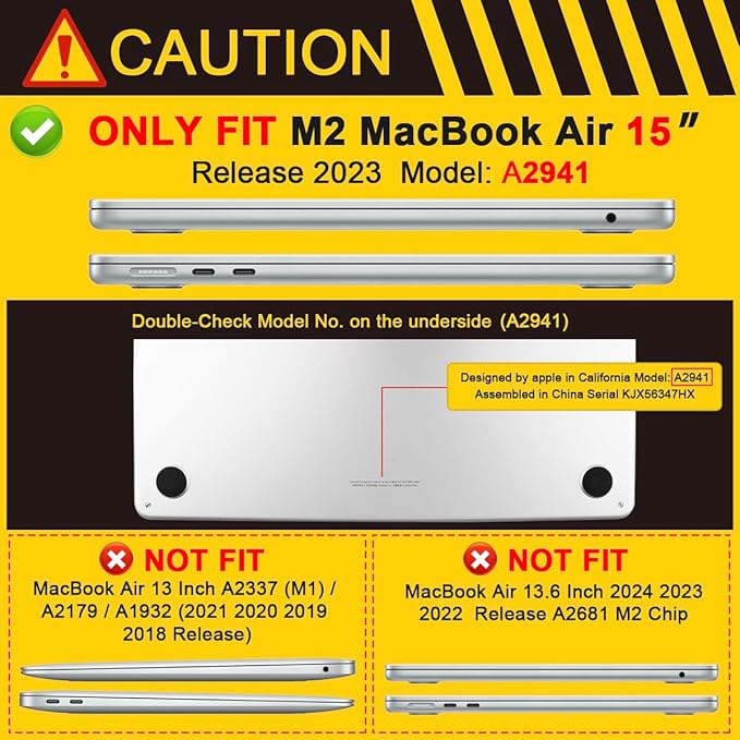 Batianda Premium Case for New MacBook Air 15 inch 2025 M4 2024 2023 with M3 M2 Chip Model A3114 A2941, Designed Protective Plastic Hardshell & Keyboard Cover & Screen Protector, Gold Fluid Art