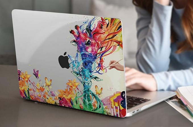 Batianda Case Cover for MacBook Air 13 Inch 2020 2019 2018 M1 A2337 A2179 A1932 Version, Unique Pattern Hard Shell Cover for New MacBook Air 13" with Retina Display & Touch ID (Colorful Deer)