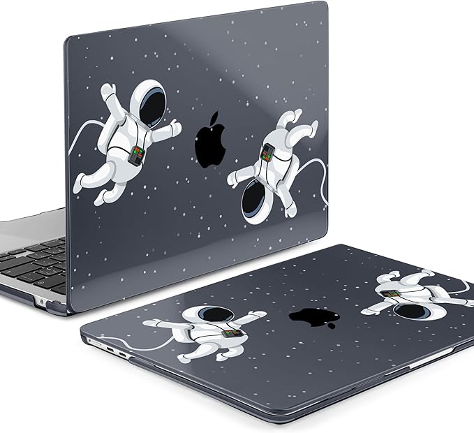 Batianda Premium Case for New MacBook Air 15 inch 2025 2024 2023 with M4 M3 M2 Chip, Designed Black Protective Plastic Hardshell & Keyboard Cover & Screen Protector, Cosmonaut